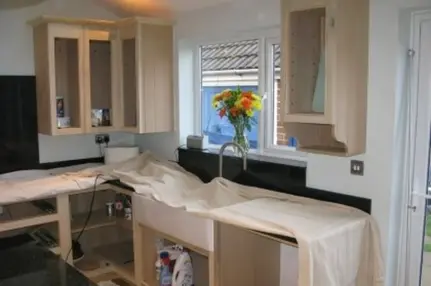 Tulip wood/MDF kitchen painting Hampshire